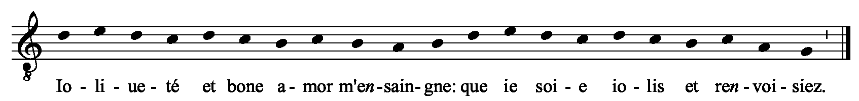 Refrain musical notation